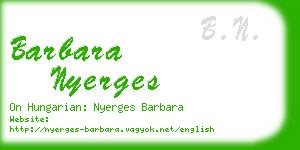 barbara nyerges business card